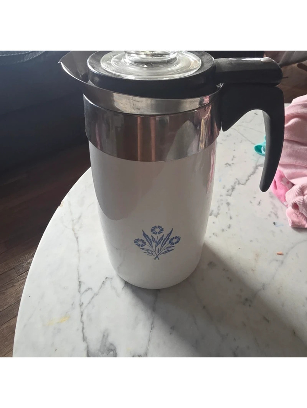 Vintage Corning Ware Blue Cornflower 10 Cup Electric Coffee Percolator
